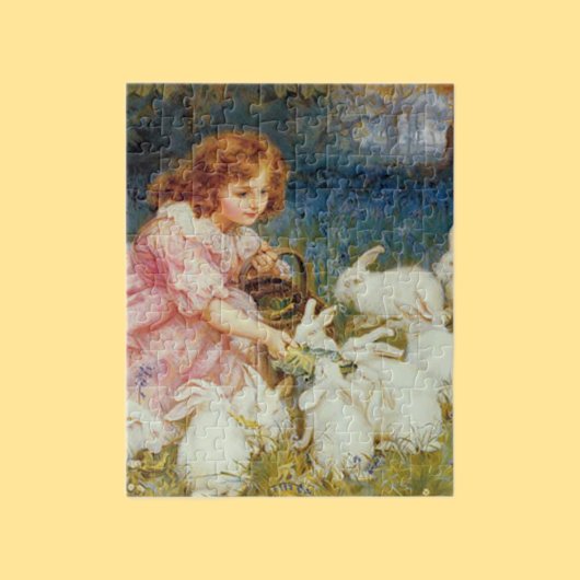 Retro Schattige Dieren Pasen Legpuzzel