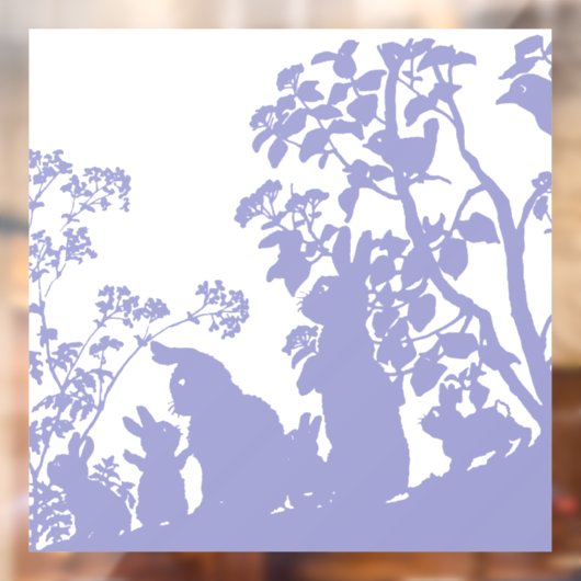 Retro Schattige Dieren Pasen Raamsticker (Vel 2)