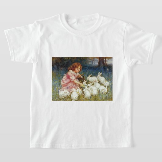 Retro Schattige Dieren Pasen T-shirt (Laagn)