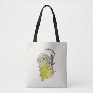 Retro Schattige Fantasy Vlinder Fee met Vleugels Tote Bag