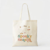 Retro Schattige Ghost Spooky Seizoen Halloween Can Tote Bag (Voorkant)