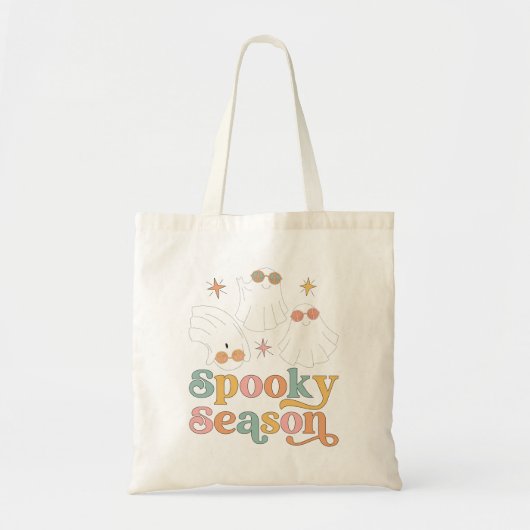 Retro Schattige Ghost Spooky Seizoen Halloween Can Tote Bag (Voorkant)