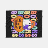 Retro Schattige Ghost Teacher Halloween Librarian Fleece Deken (Voorkant (Horizontaal))