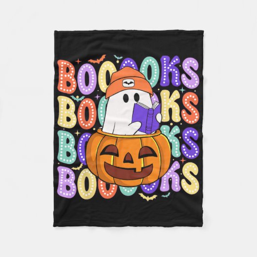 Retro Schattige Ghost Teacher Halloween Librarian Fleece Deken (Voorkant)