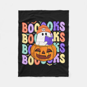 Retro Schattige Ghost Teacher Halloween Librarian Fleece Deken