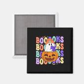 Retro Schattige Ghost Teacher Halloween Librarian  Magneet (Voorkant / Achterkant)