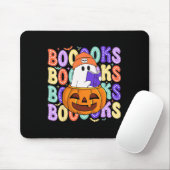 Retro Schattige Ghost Teacher Halloween Librarian Muismat (Met muis)