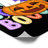 Retro Schattige Ghost Teacher Halloween Librarian Poster (Hoek)