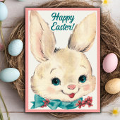  Retro Schattige Happy Easter Bunny Kaart