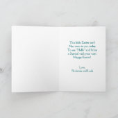  Retro Schattige Happy Easter Bunny Kaart (Binnen)