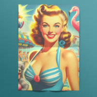 Retro Schattige Kitsch Meisje