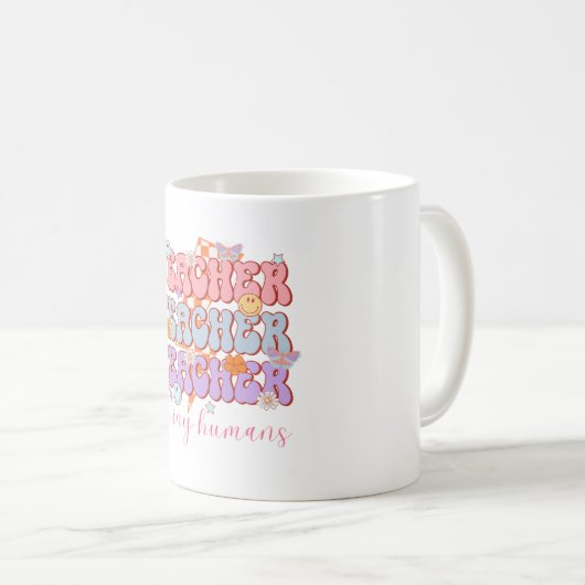 Retro schattige leraar koffie mok (Voorkant rechts)