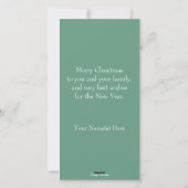  retro Schattige meisje in sneeuw aangepaste kerst Feestdagenkaart (Achterkant)