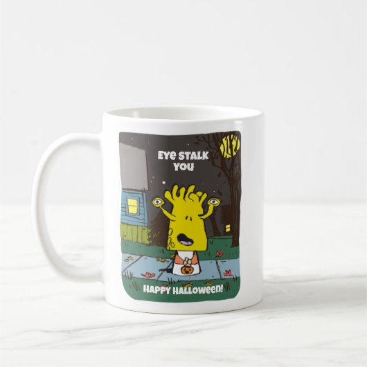 Retro Schattige Monster Halloween Mok (Links)