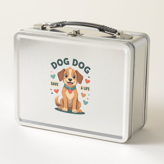 Retro Schattige Reddingshond Save A Life Cartoon P (Voorkant)