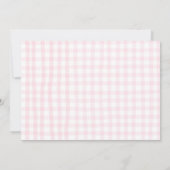 Retro Schattige Roze Bow Coquette 1e Verjaardag Kaart (Achterkant)