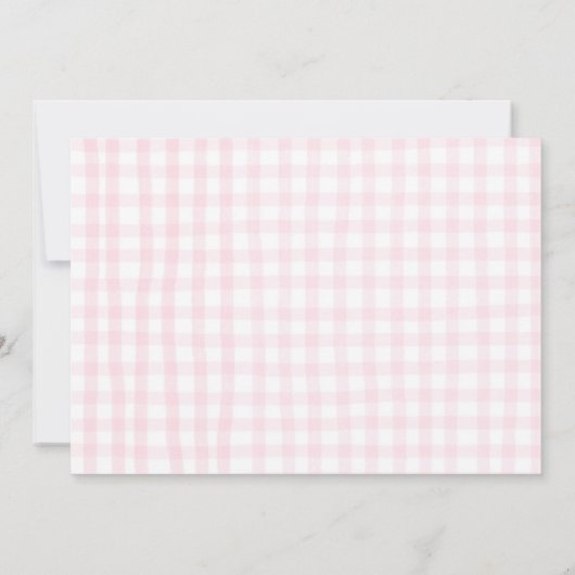 Retro Schattige Roze Bow Coquette 1e Verjaardag Kaart (Achterkant)