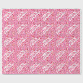 Retro Schattige Roze Vrolijk Kerstfeest Cadeaupapier (Vlak)