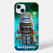 Retro schattige Sci Fi speelgoed robot Case-Mate iPhone Case (Achterkant)