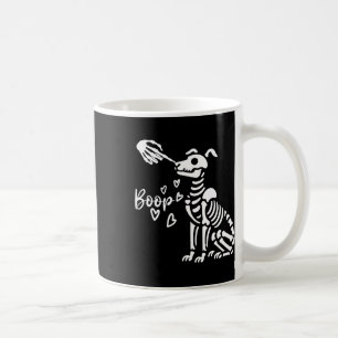 Retro Schattige Skeleton Hand Boop Dog Funny Hallo Koffiemok
