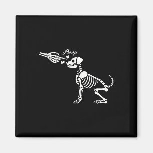 Retro Schattige Skeleton Hand Boop Dog Funny Hallo Magneet