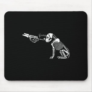 Retro Schattige Skeleton Hand Boop Dog Funny Hallo Muismat