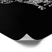 Retro Schattige Skeleton Hand Boop Dog Funny Hallo Poster (Hoek)