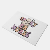 Retro Schattige Spooky ER Verpleegster Halloween Deurmat (Schuin)