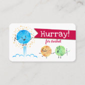 Retro schattige springkrabbetjes visitekaartje (Voorkant)