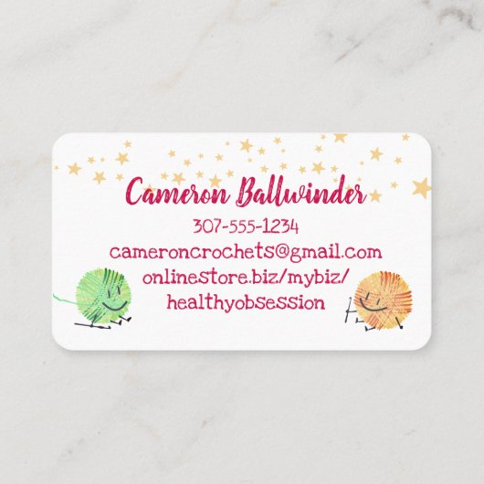 Retro schattige springkrabbetjes visitekaartje (Achterkant)