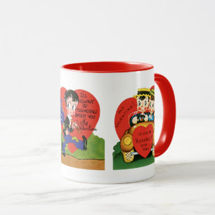 Retro Schattige Valentijnsdag, Kitsch Jaren 50 Mok