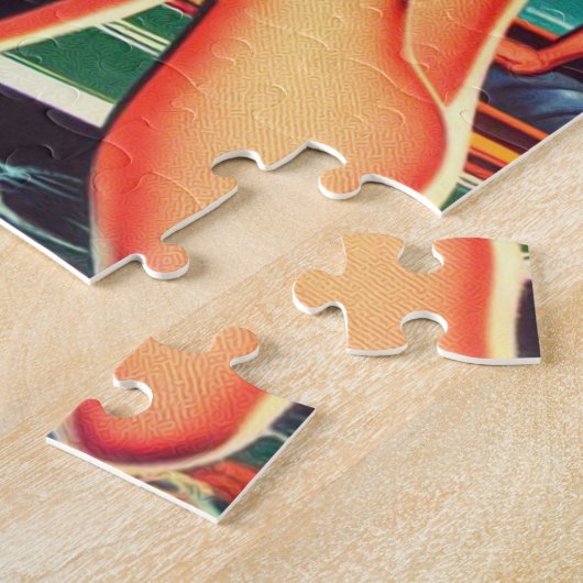 Retro Schattige Zomermeisje Legpuzzel (Zijkant)