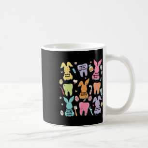 Retro Schattigee Bunny Teeth Tandheelkundige Squad Koffiemok