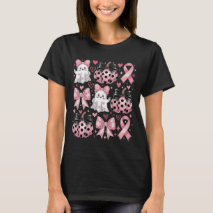 Retro Schattigee Ghost Coquette Roze Bow Borstkank T-shirt