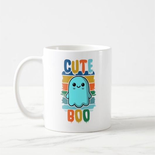 Retro  Schattigee Halloween Ghost Koffiemok (Links)