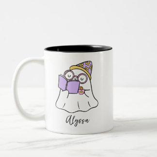 Retro Schattigee Halloween Ghost Mok naam