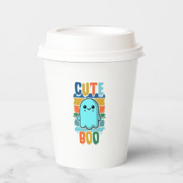 Retro  Schattigee Halloween Ghost Papieren Bekers