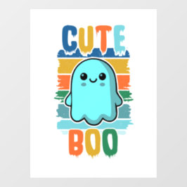 Retro  Schattigee Halloween Ghost Raamsticker