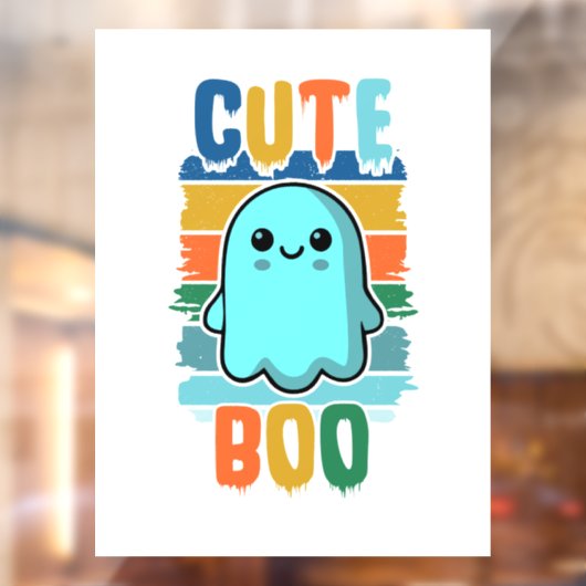 Retro  Schattigee Halloween Ghost Raamsticker (Vel 2)