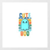 Retro  Schattigee Halloween Ghost Raamsticker (Vel)