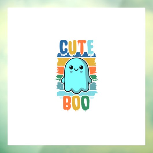 Retro  Schattigee Halloween Ghost Raamsticker (Vel 3)