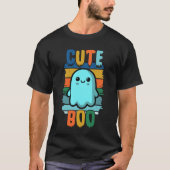 Retro  Schattigee Halloween Ghost T-shirt (Voorkant)