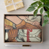 Retro Schattigee Honkbal Meisjes Comics Tissuepapier (Geschenk)