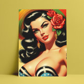 Retro Schattigee Hot Pinup Briefkaart