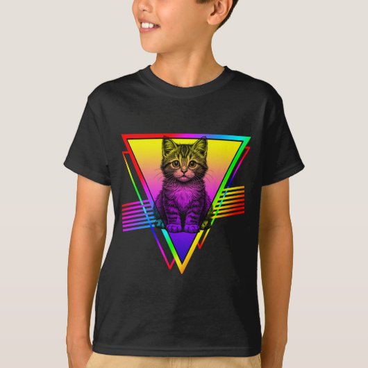 Retro Schattigee kat T-shirt (Voorkant)