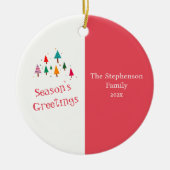 Retro Schattigee kerstbomen Ornament (Voorkant)