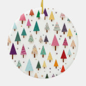 Retro Schattigee kerstbomen Ornament (Achterkant)