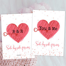  Retro Schattigee Liefde Rode Hart Valentijnsdag