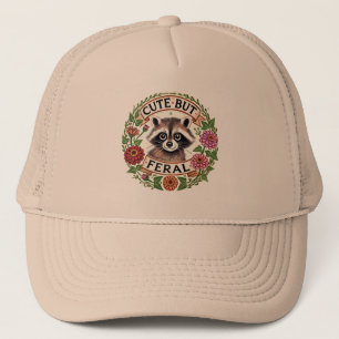 Retro Schattigee maar wilde wasbeer Trucker Pet