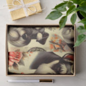 Retro Schattigee Schnauzer Illustratie Tissuepapier (Geschenk)